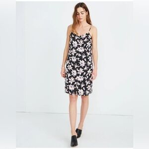 Madewell Button-Front Slip Dress in Winter Orchid M